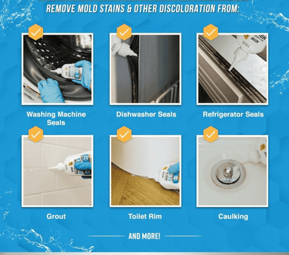 🔥BUY 3 GET 1 FREE WITH FREE BRUSH!!!💥 Mold Removal Gel💦Heavy Duty Formula, Multi-Surface Cleaner & Works on Shower & Tile