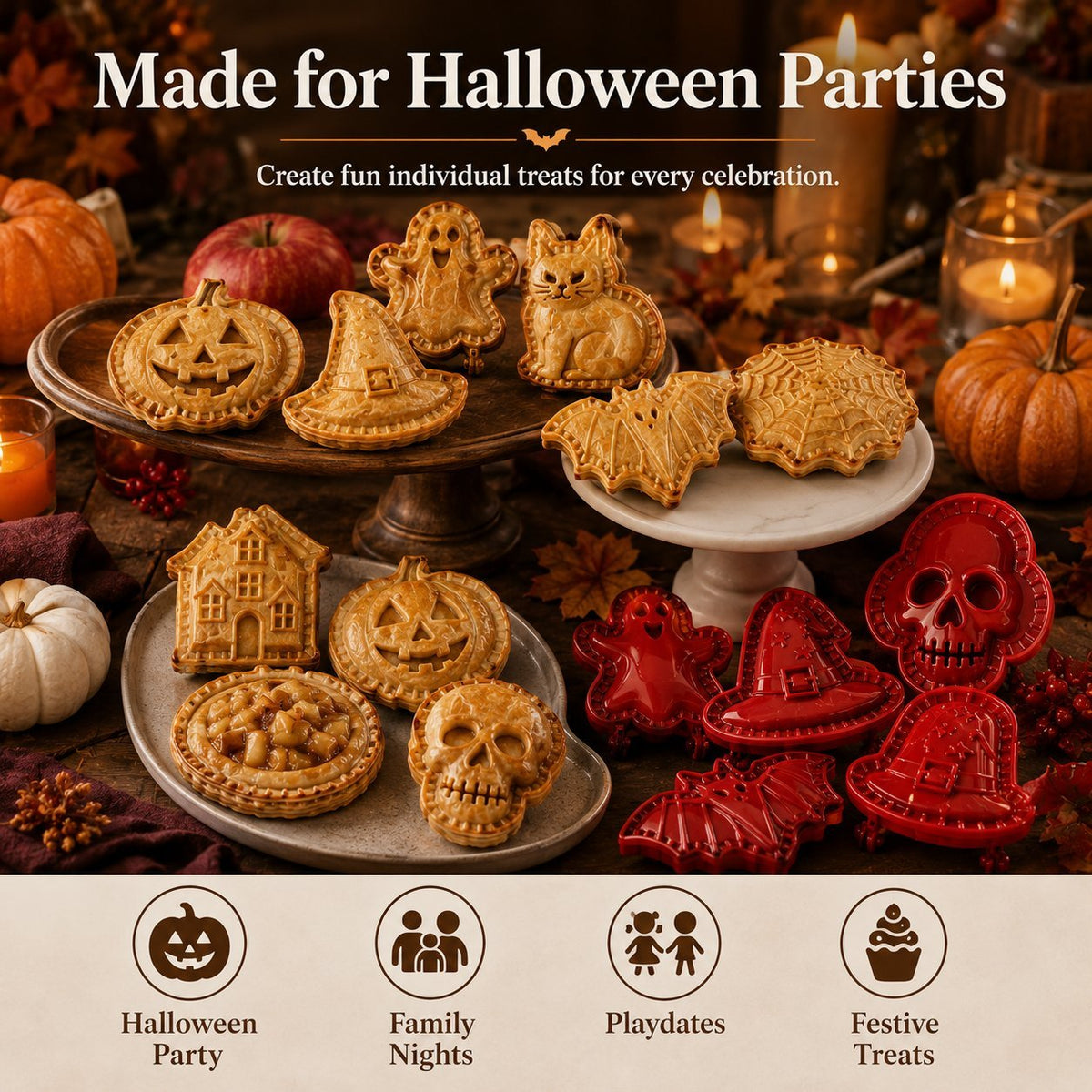 Halloween Hand Pie Molds — 8 Festive Designs