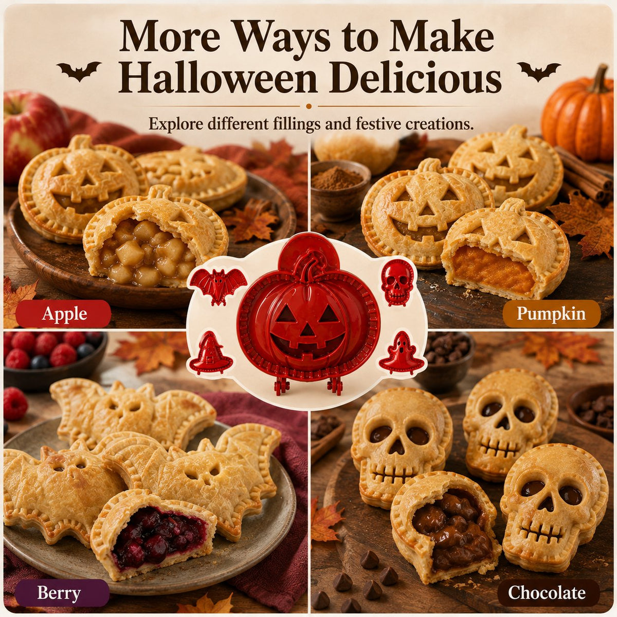 Halloween Hand Pie Molds — 8 Festive Designs
