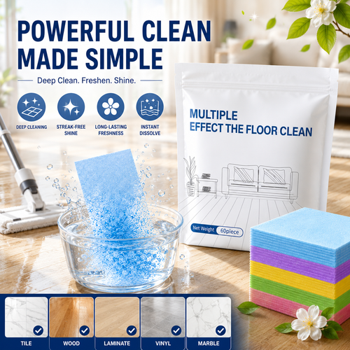 ♻️60-Pieces Multi-Surface Antibacterial Cleaner for Hardwood, Tile & Laminate