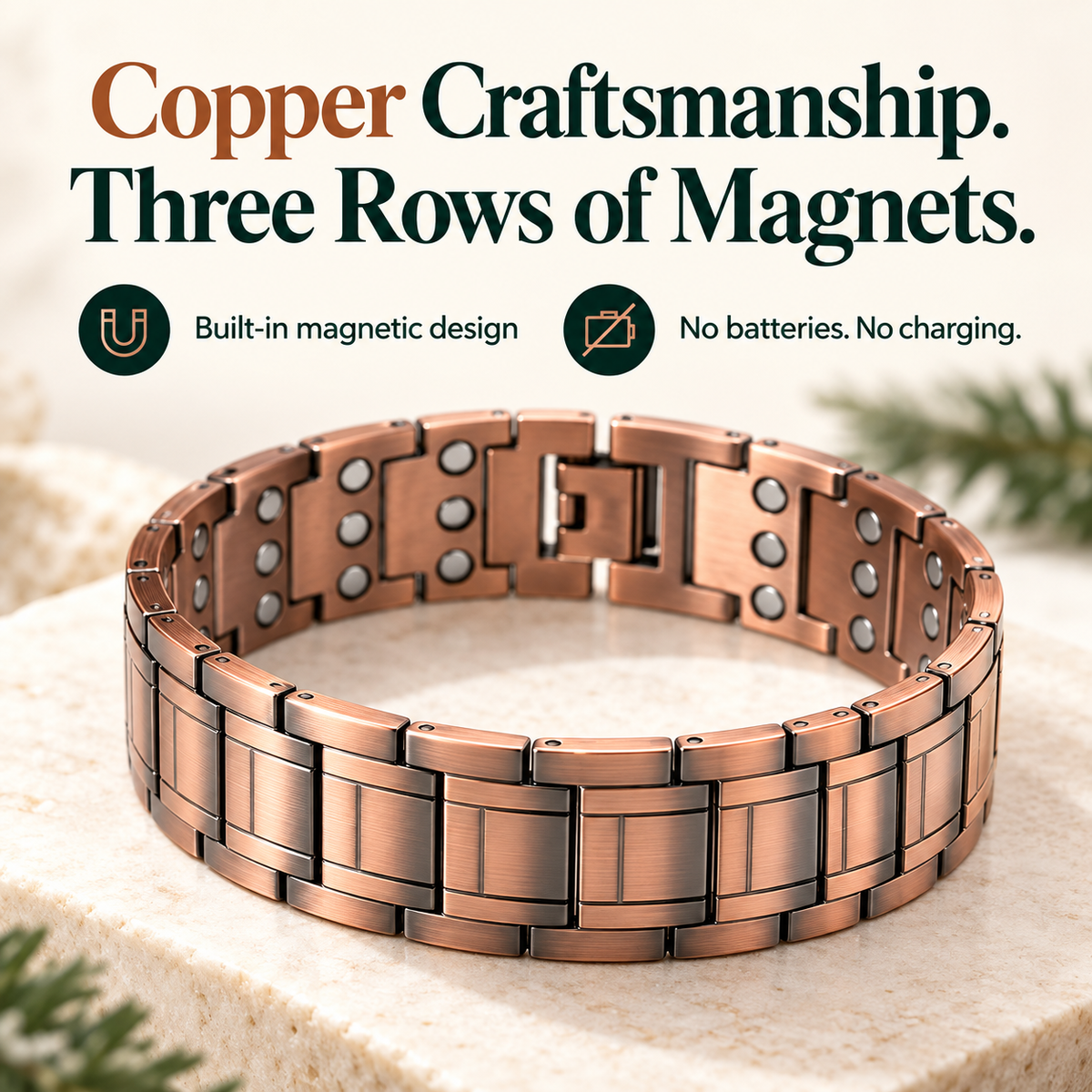 Copper magnetic bracelet——Relieve fatigue and promote blood circulation✨