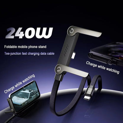 🔥HOT SALE🔥Invisible Holder Charger Cable with Stand-240w super fast charging