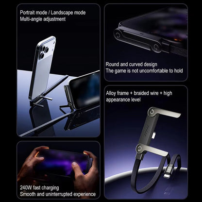 🔥HOT SALE🔥Invisible Holder Charger Cable with Stand-240w super fast charging
