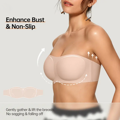 Final 3 Hours: 50%OFF🔥 Womens Strapless Bras Push Up Bandeau Bra