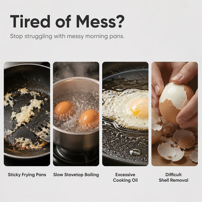 🍳 Dual Cavity Microwave Egg Poacher – Quick Oil-Free Cooking, Food-Grade PP & Versatile Kitchen Essential 💫